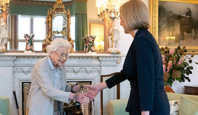 Queen Elizabeth II welcomes Liz Truss